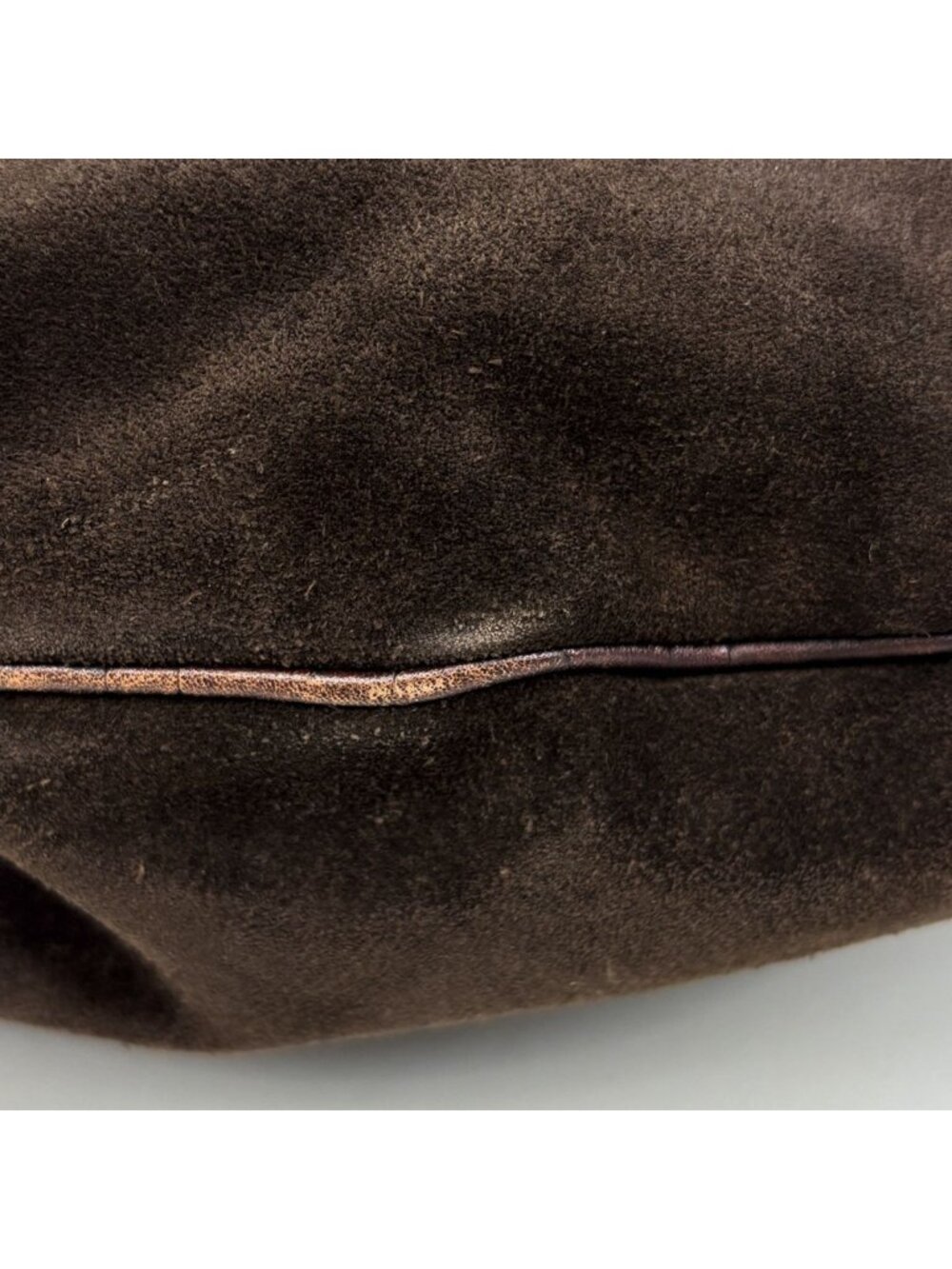 Gucci Horsebit Shoulder Bag Suede Brown - Picture 3 of 8